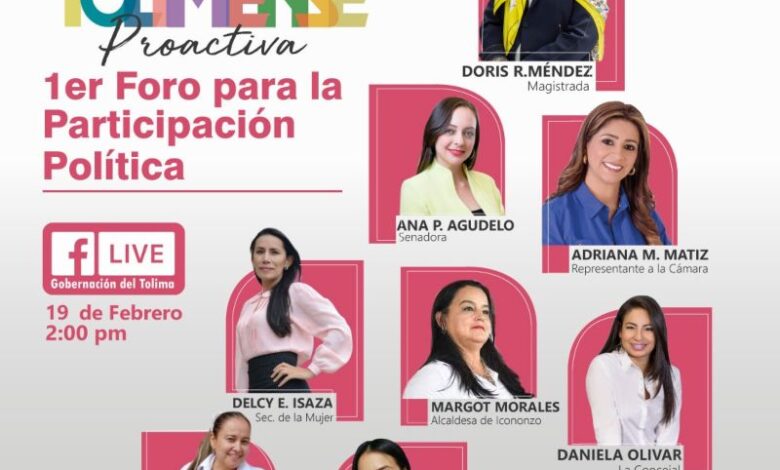 Gobierno departamental realiza su primer Foro de Participación Política con mujeres en el Tolima. 4 Gobierno departamental realiza su primer Foro de Participación Política con mujeres en el Tolima. 4