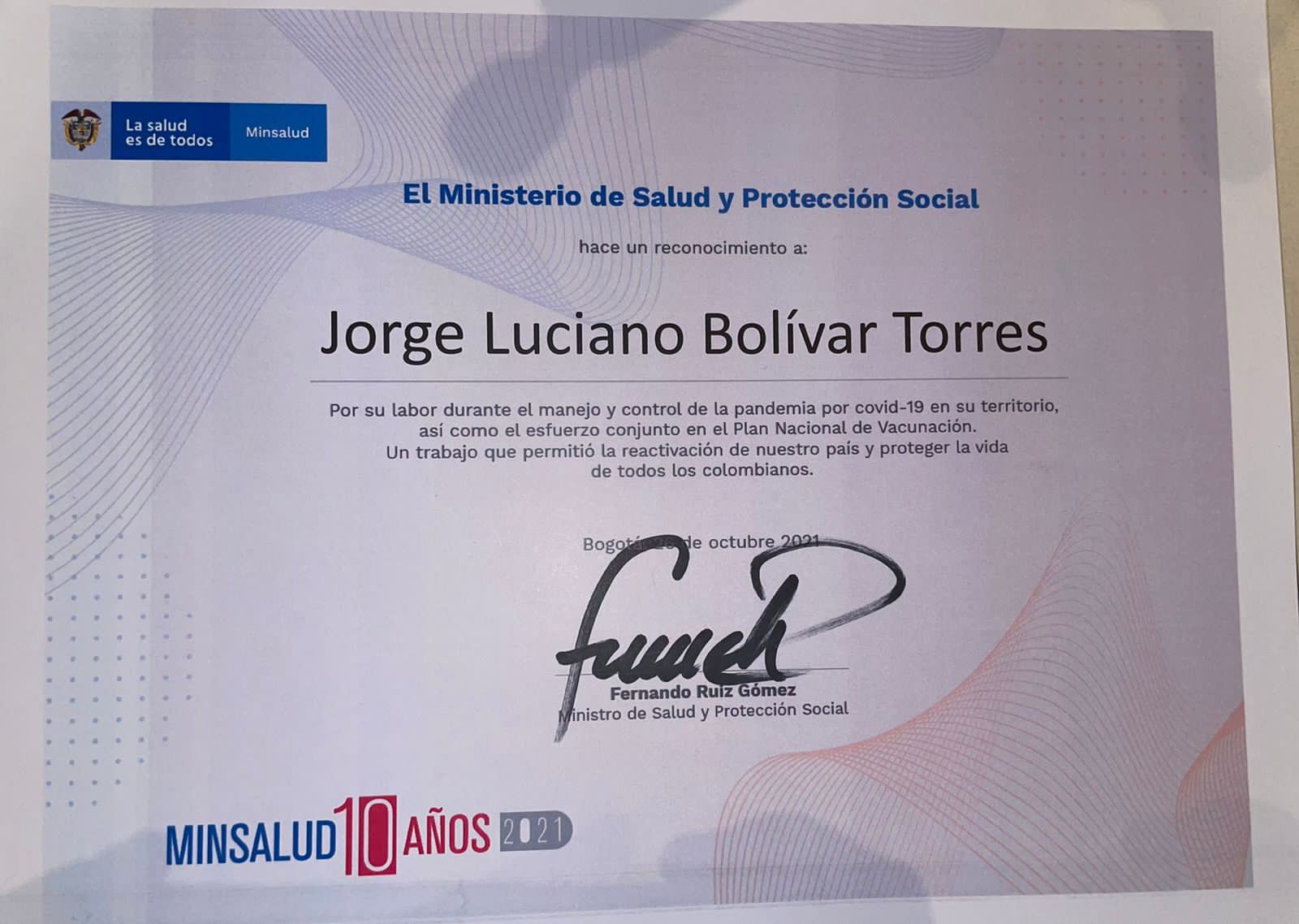 Con reconocimiento para el Tolima y abordaje de temas importantes del sector salud, terminó el rencuentro nacional de secretarios de salud en Bogotá. 2