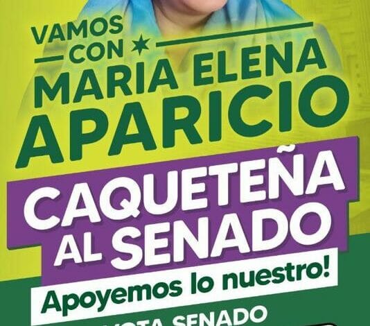 María Elena Aparicio al Senado. 1 María Elena Aparicio al Senado. 1