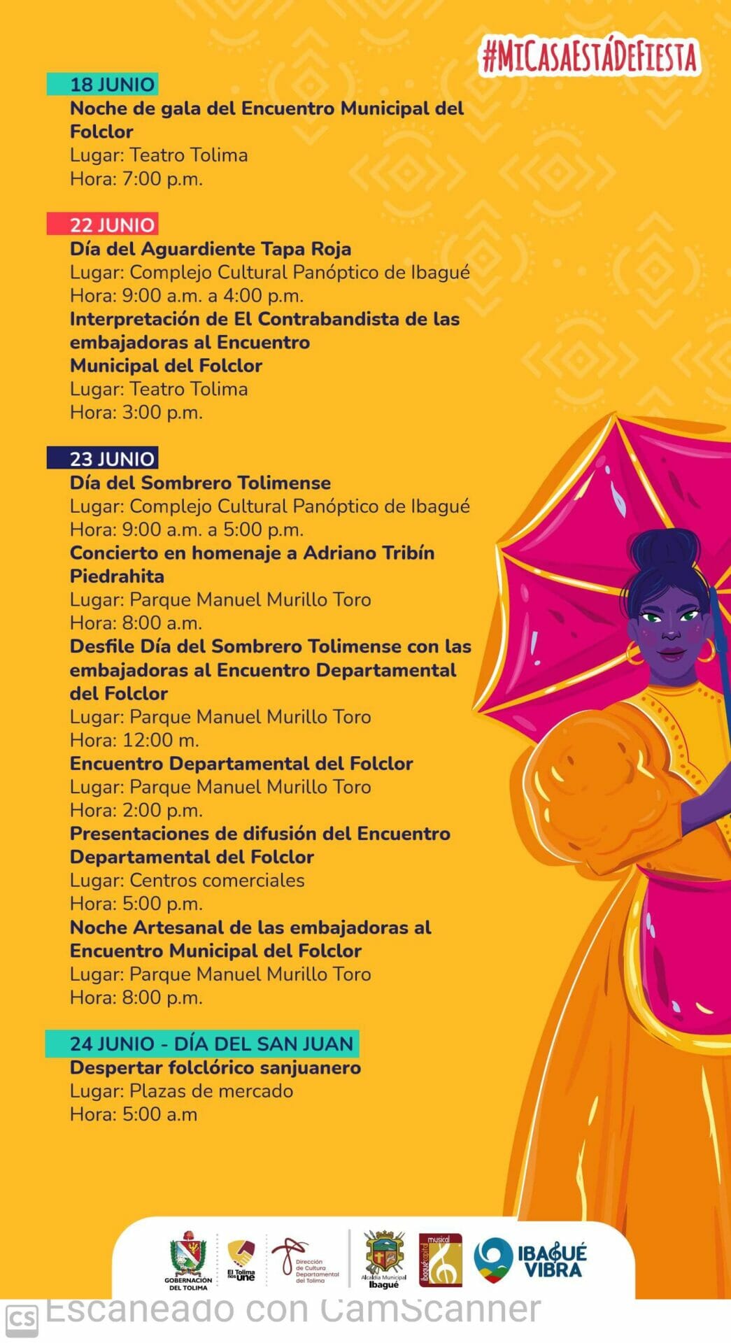 Prográmese! Esta es la agenda general del 48º Festival Folclórico Colombiano. 3