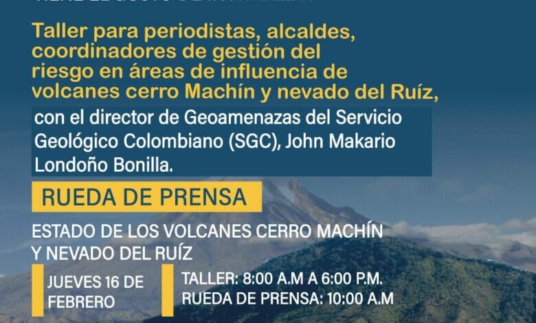 ¿Cuál es la realidad sísmica de los volcanes cerro Machín y nevado del Ruiz? Asista al taller con expertos del Servicio Geológico Colombiano. 4 ¿Cuál es la realidad sísmica de los volcanes cerro Machín y nevado del Ruiz? Asista al taller con expertos del Servicio Geológico Colombiano. 4