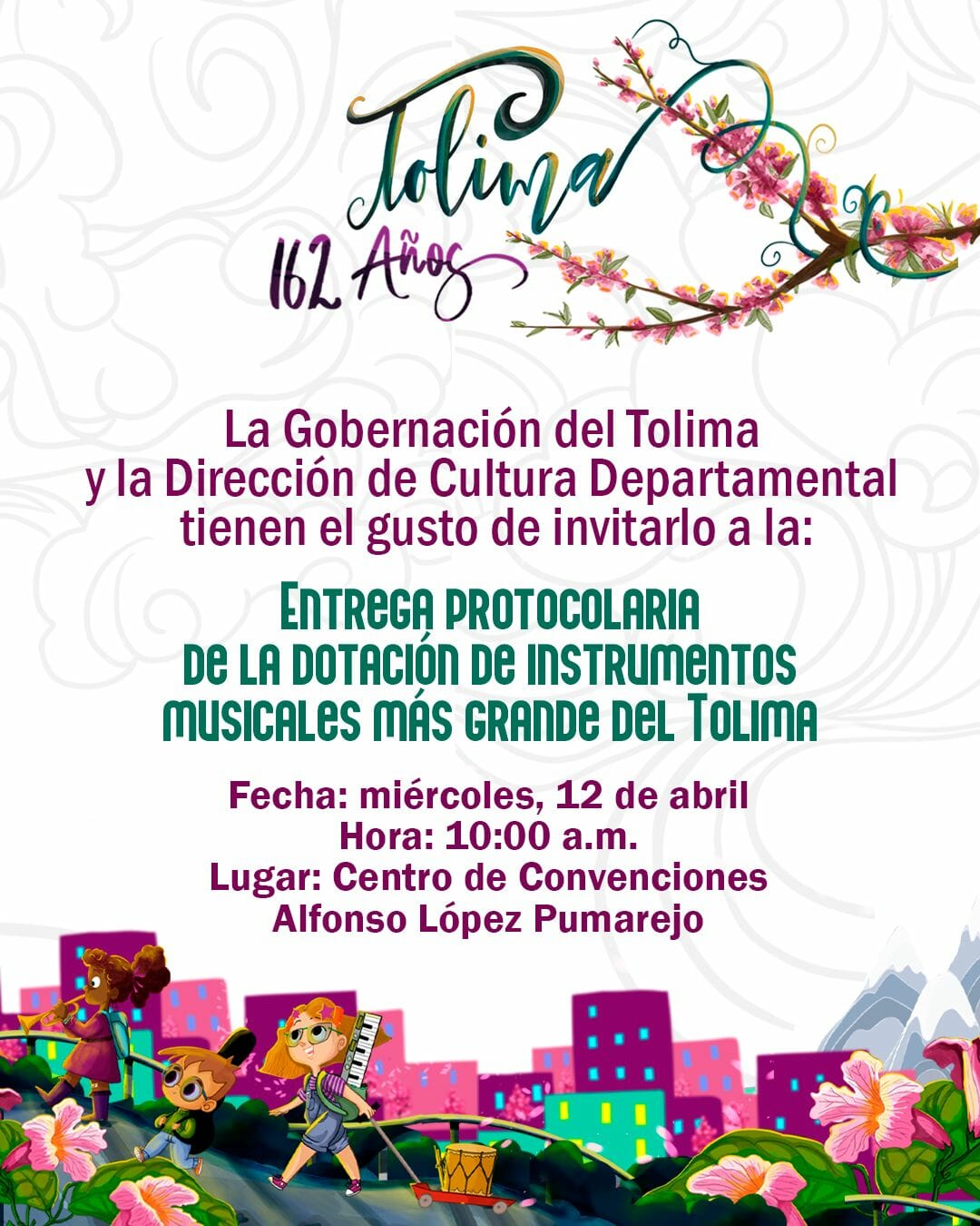 Estas son las actividades que se realizarán en la celebración de los 162 años del Tolima. 1