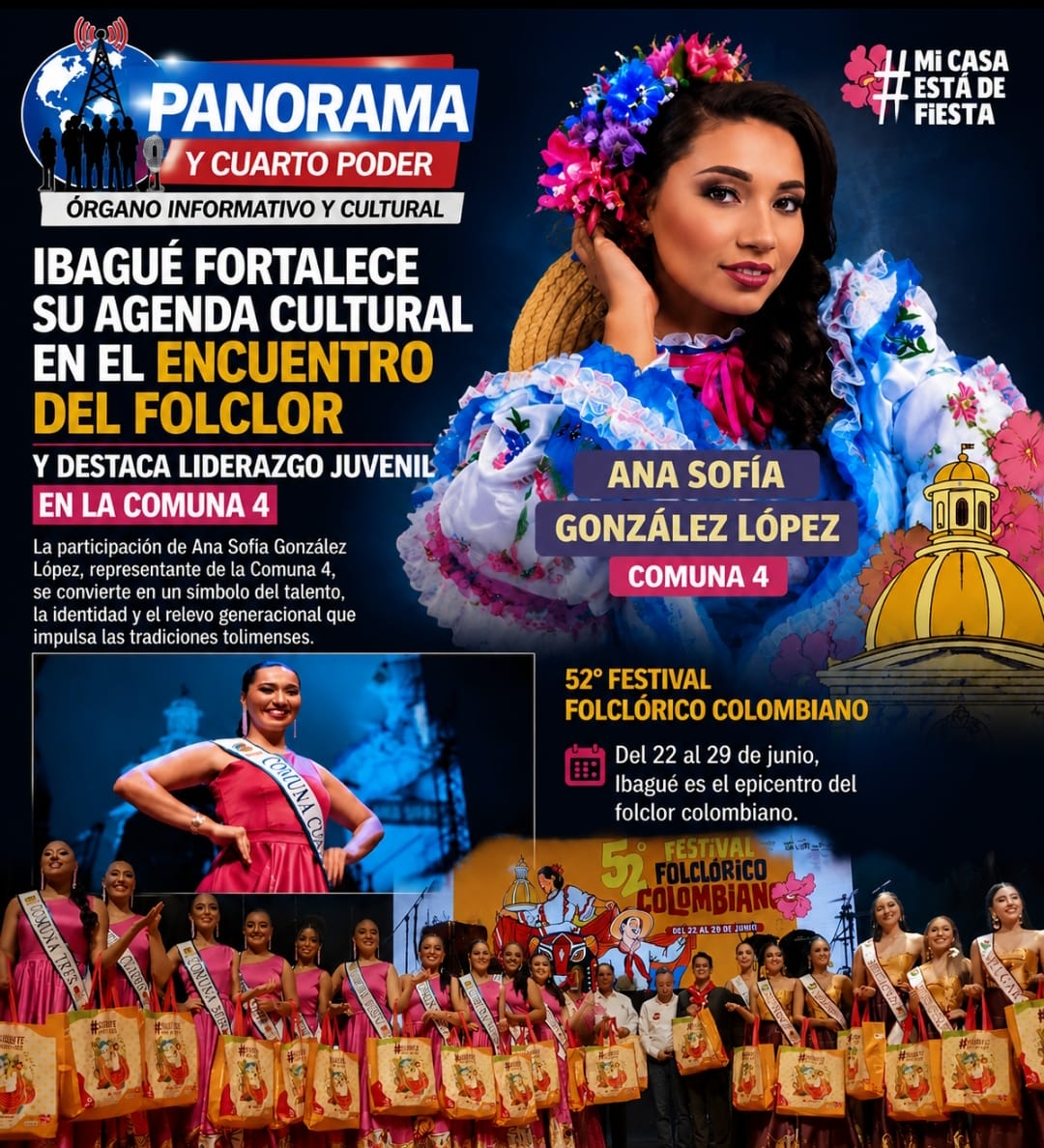 Ibagué fortalece su agenda cultural en el Encuentro del Folclor y destaca liderazgo juvenil en la Comuna 4 1