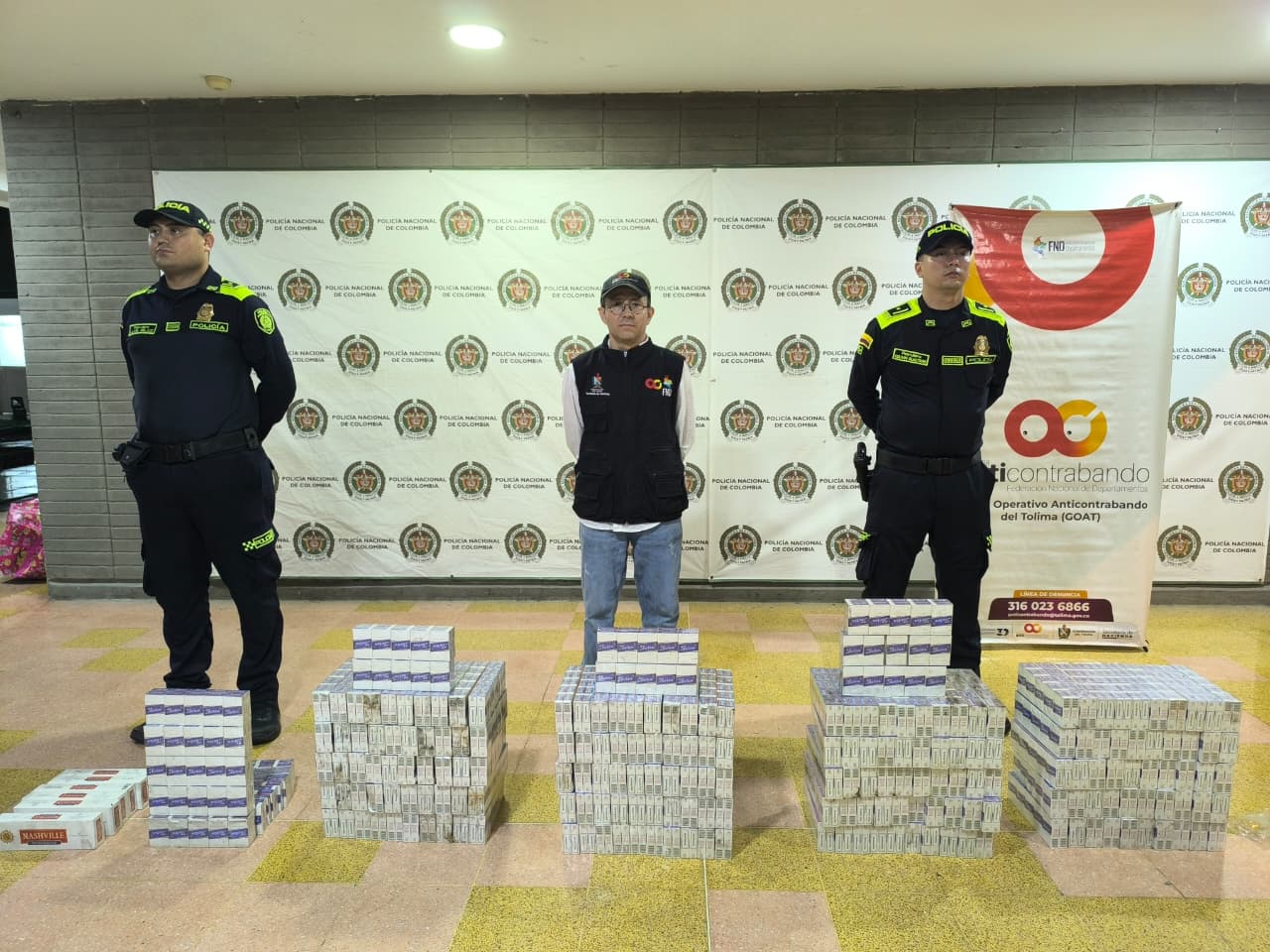 *Golpe al contrabando en Ibagué: más de 2.200 cajetillas ilegales fuera del mercad 1 *Golpe al contrabando en Ibagué: más de 2.200 cajetillas ilegales fuera del mercad 1